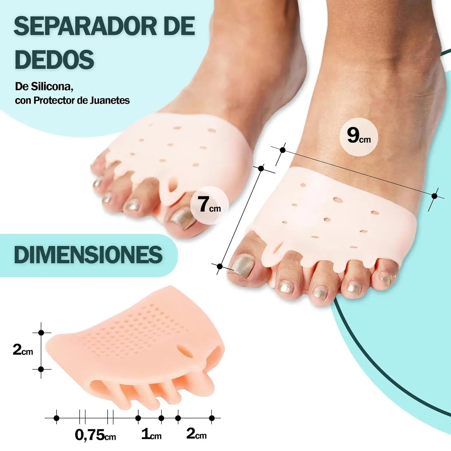 Separador de Dedos con Almohadilla Ortopédica Herbotaniq®
