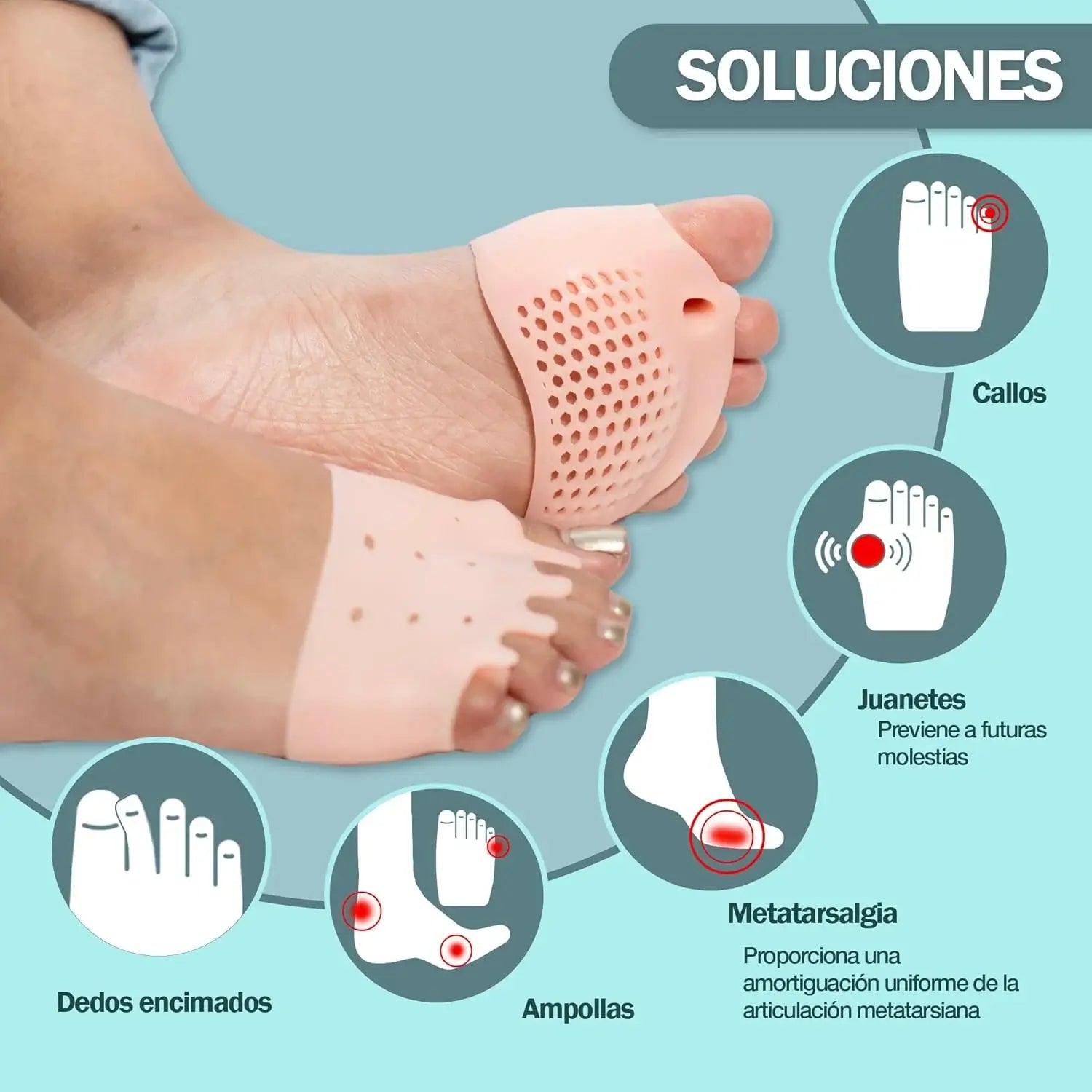 Separador de Dedos con Almohadilla Ortopédica Herbotaniq®